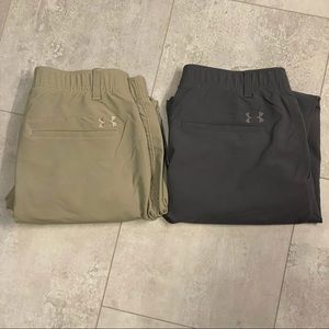 2 pairs of Under Armour tapered men’s golf pants - 32x30